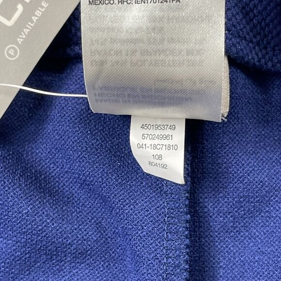 Chico’s Pants Womens 3R US 16 Nocturne Navy Textured Wide Leg Trouser Grommet - Picture 7 of 16